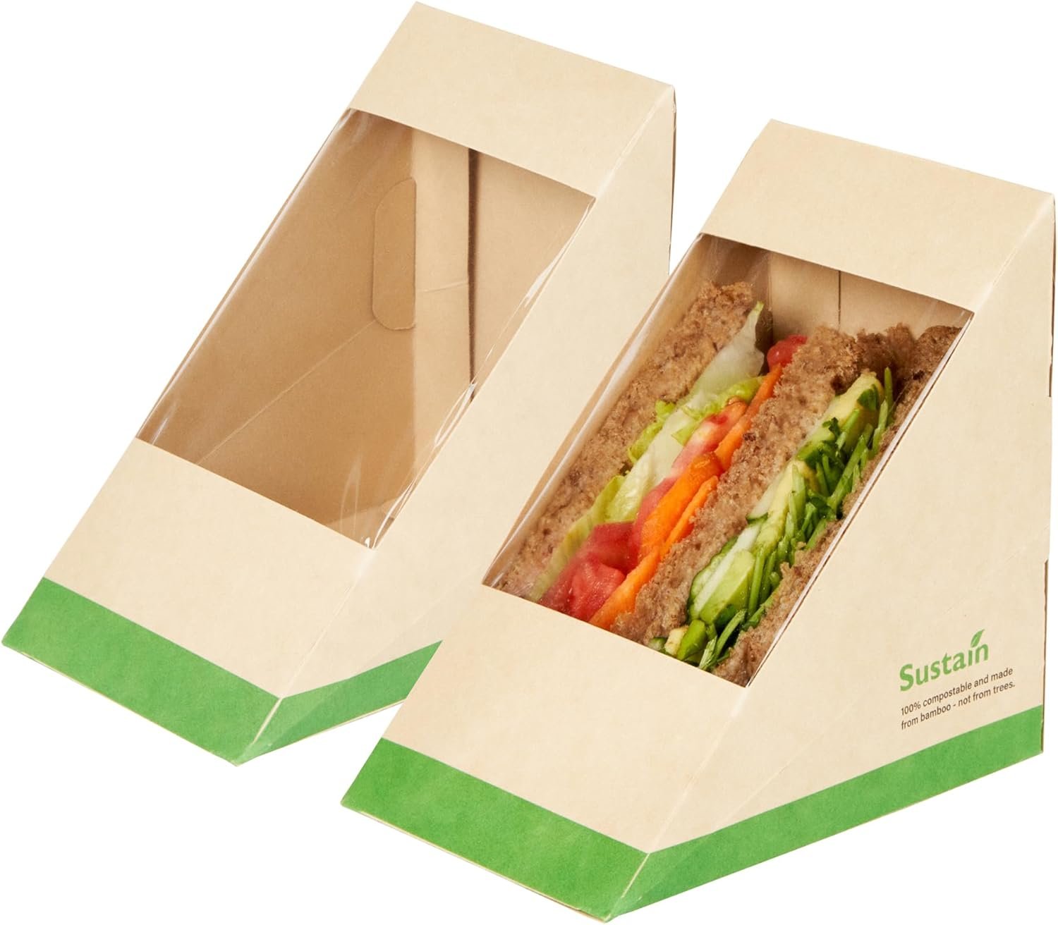 Großhandel Papier Sandwichboxen mit klarem Fenster, 50 Stück à 4,8 x 4,8 x 3,2 Zoll, ideal für Cafés und Take-away-Mahlzeiten, individuell mit Ihrem Logo, von zuverlässigen Herstellern, lecksicher in Kraftpapier. Großhandel Papier Sandwichboxen mit klarem Fenster, 50 Stück à 4,8 x 4,8 x 3,2 Zoll, ideal für Cafés und Take-away-Mahlzeiten, individuell mit Ihrem Logo, von zuverlässigen Herstellern, lecksicher in Kraftpapier.