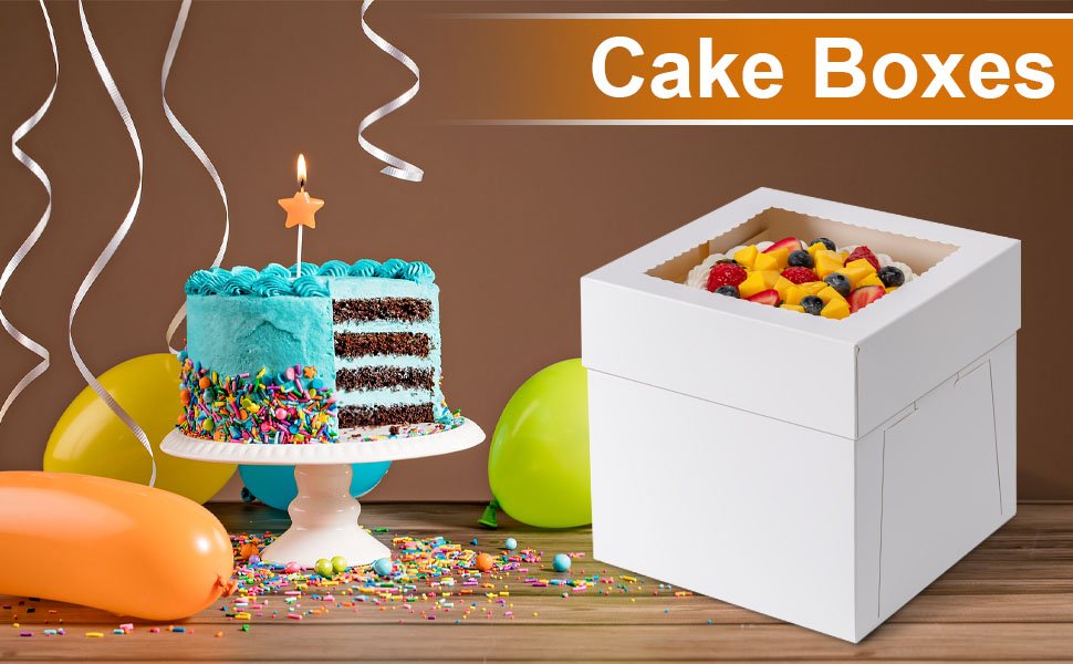Individuelles Logo Kuchenboxen 3er Pack 10 Zoll 10x10x8 Zoll hohe große Box für Transport von Kuchen, Einweg-Kuchenbehälter mit Deckel und großem Fenster, für Kekse, Torten, Cupcakes, Gebäck - perfekte Eigenmarke für Hochzeiten, Geburtstagsfeiern, Partys - vom Hersteller. Individuelles Logo Kuchenboxen 3er Pack 10 Zoll 10x10x8 Zoll hohe große Box für Transport von Kuchen, Einweg-Kuchenbehälter mit Deckel und großem Fenster, für Kekse, Torten, Cupcakes, Gebäck - perfekte Eigenmarke für Hochzeiten, Geburtstagsfeiern, Partys - vom Hersteller.