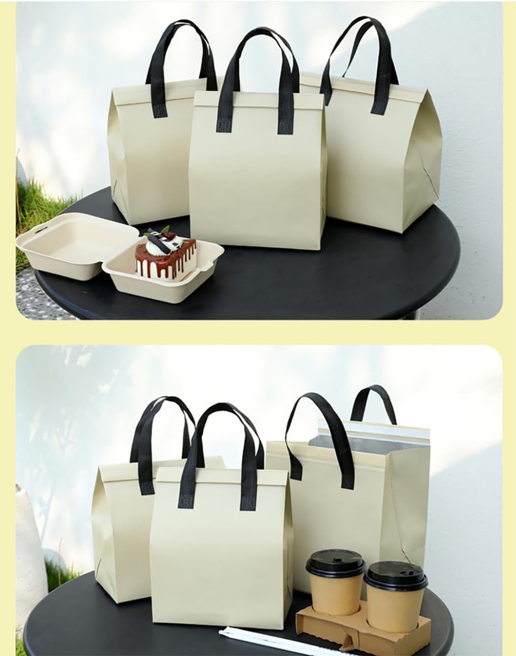 Großhandel 12 Stk kleine isolierte Take-Away-Taschen Einweg-Thermotaschen für heiße & kalte Getränke frische TK-Lebensmittel vom Lieferanten mit individuellem Logo (6 Farben) Großhandel 12 Stk kleine isolierte Take-Away-Taschen Einweg-Thermotaschen für heiße & kalte Getränke frische TK-Lebensmittel vom Lieferanten mit individuellem Logo (6 Farben)