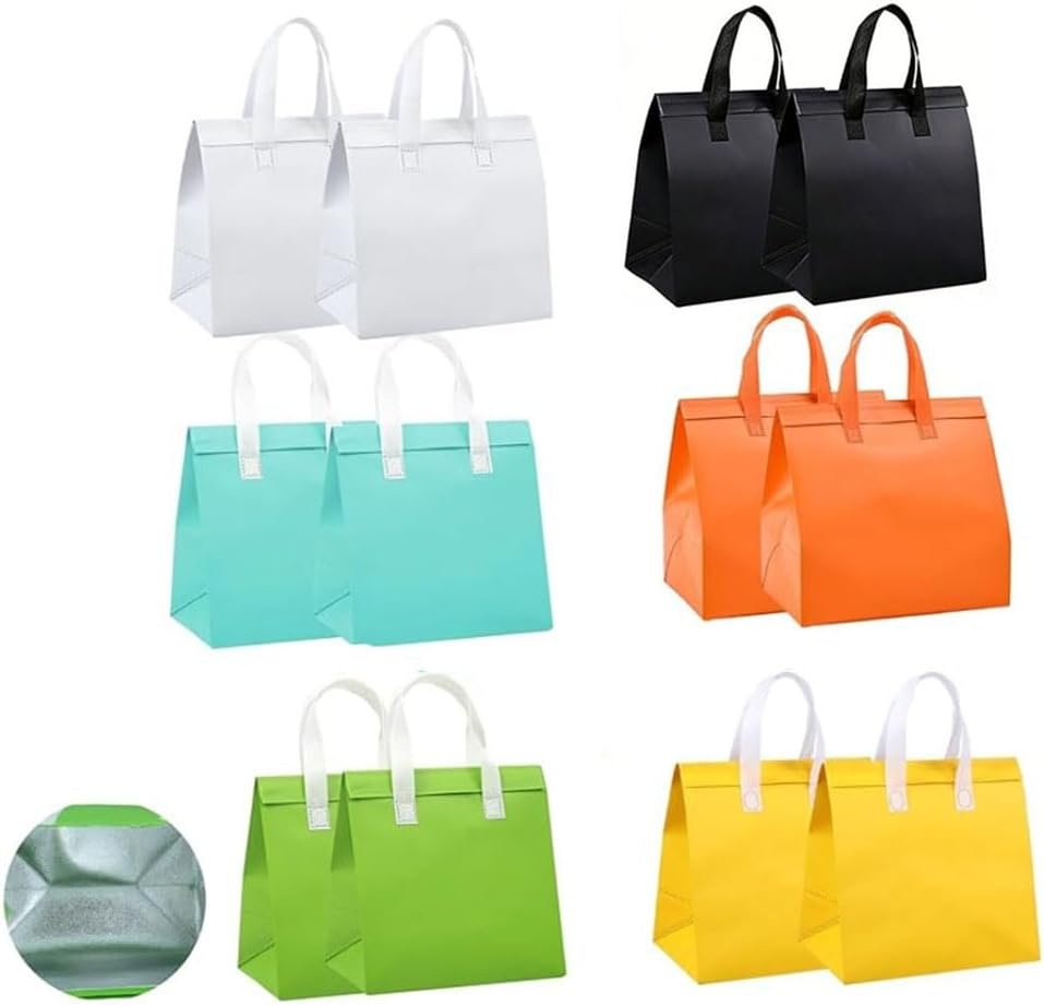 Großhandel 12 Stk kleine isolierte Take-Away-Taschen Einweg-Thermotaschen für heiße & kalte Getränke frische TK-Lebensmittel vom Lieferanten mit individuellem Logo (6 Farben)