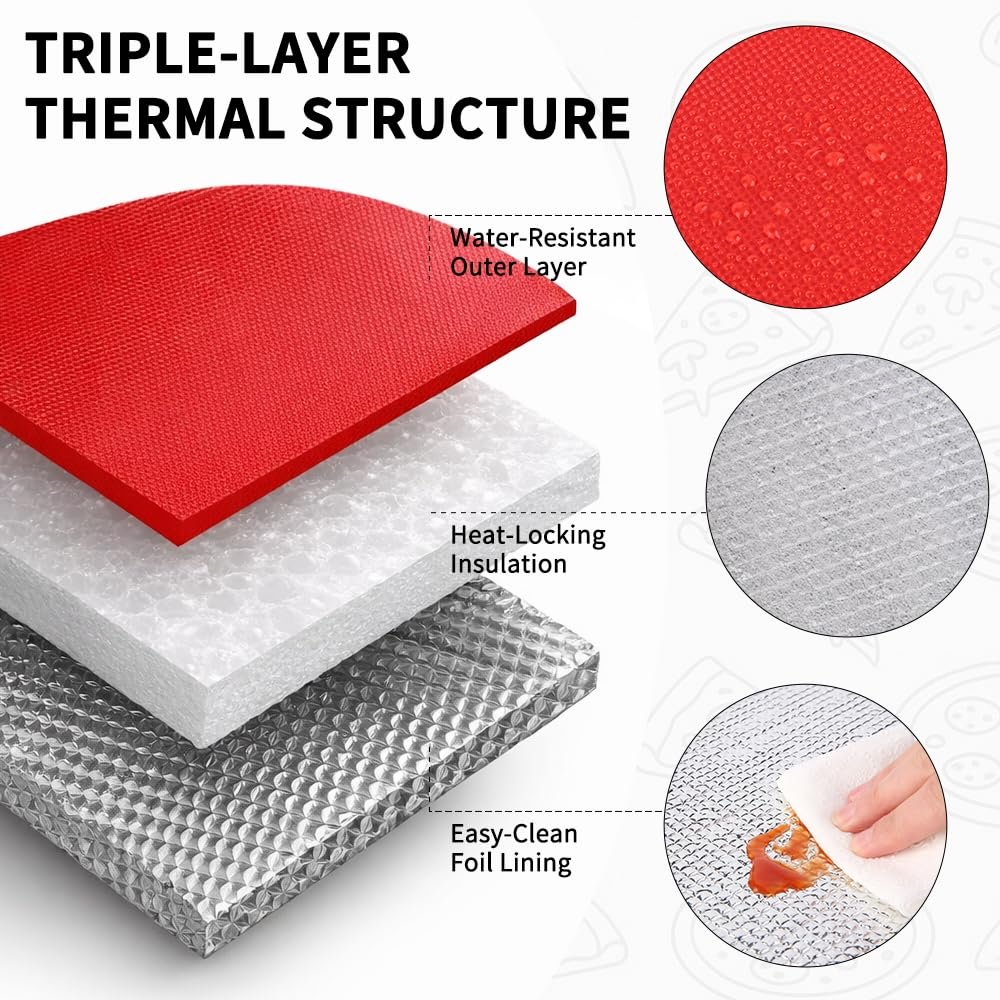 Großhandel XXXL rote isolierte Lebensmittelliefertasche mit 4 Becherhaltern und Getränketräger warm/kalt haltend OEM Hersteller Großhandel XXXL rote isolierte Lebensmittelliefertasche mit 4 Becherhaltern und Getränketräger warm/kalt haltend OEM Hersteller