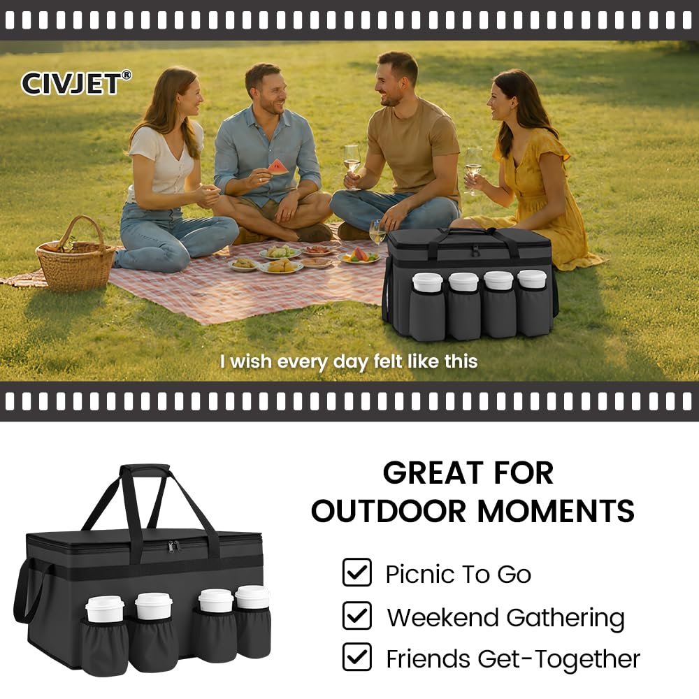 Großhandel XXXL-Isoliertasche für Lebensmittellieferung mit 4 Becherhaltern OEM hält warm/kalt Catering-Kühltasche mit Getränkehalter für Transport und Einkäufe Hersteller Schwarz Großhandel XXXL-Isoliertasche für Lebensmittellieferung mit 4 Becherhaltern OEM hält warm/kalt Catering-Kühltasche mit Getränkehalter für Transport und Einkäufe Hersteller Schwarz