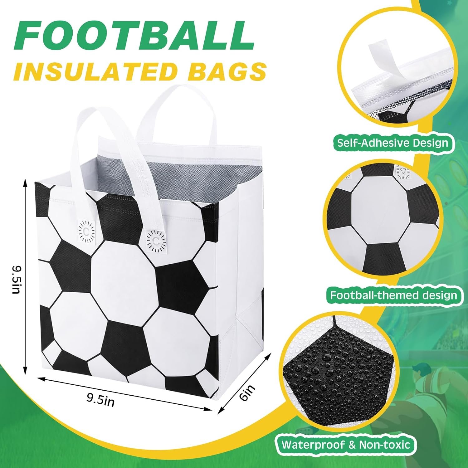 Großhandel Isolier Taschen Fußball Motive 50 Stk. von Fabrik Thermotaschen für Lebensmittellieferung Pizza Kekse kalt heiß Speisen Sportparty 9,5 x 9,5 x 6 Zoll OEM Großhandel Isolier Taschen Fußball Motive 50 Stk. von Fabrik Thermotaschen für Lebensmittellieferung Pizza Kekse kalt heiß Speisen Sportparty 9,5 x 9,5 x 6 Zoll OEM
