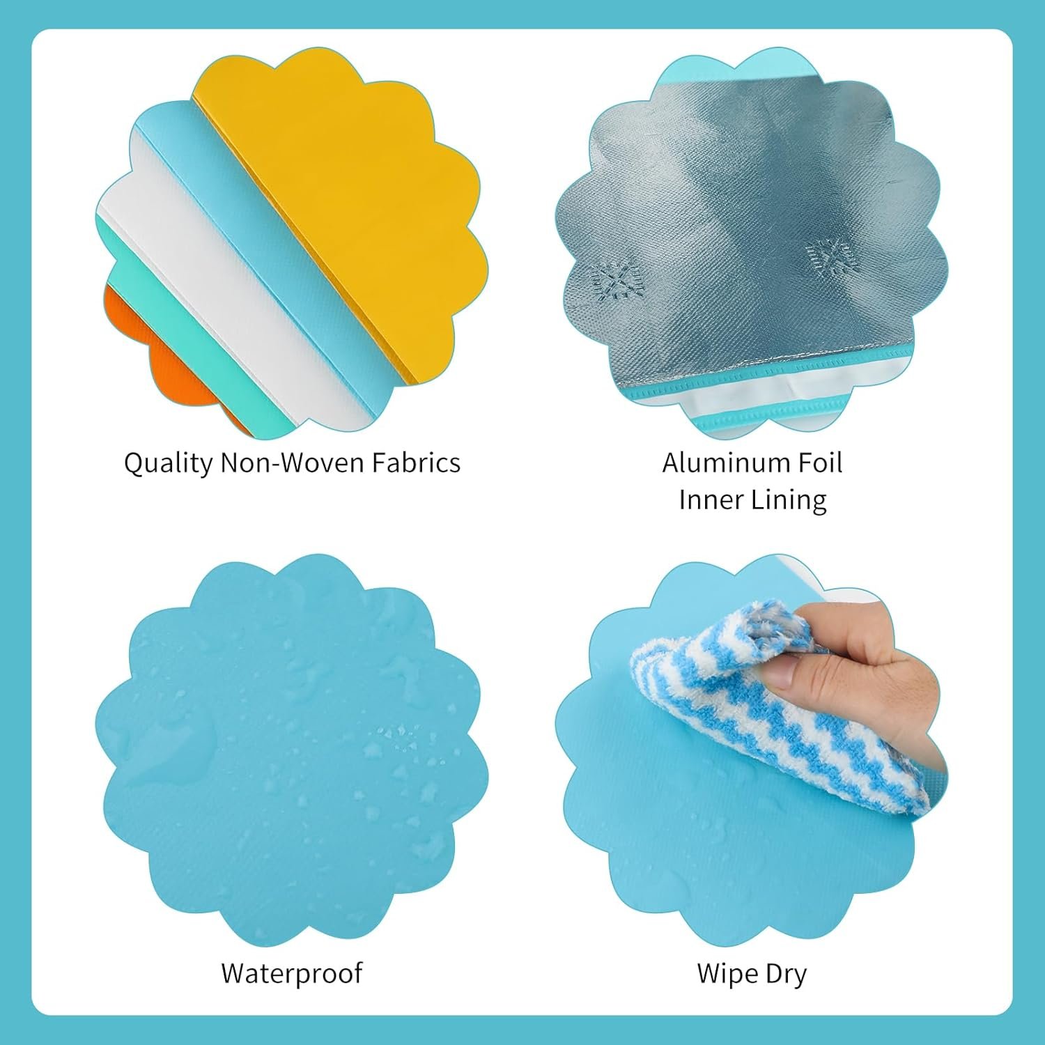 Hersteller Isolierte Einweg-Take-Away-Taschen 23 x 23 x 15 cm 25er Set Thermotaschen für heiße/kalte Speisen Kaffee Milchtee Lieferung Catering Großhandel OEM 5 Farben