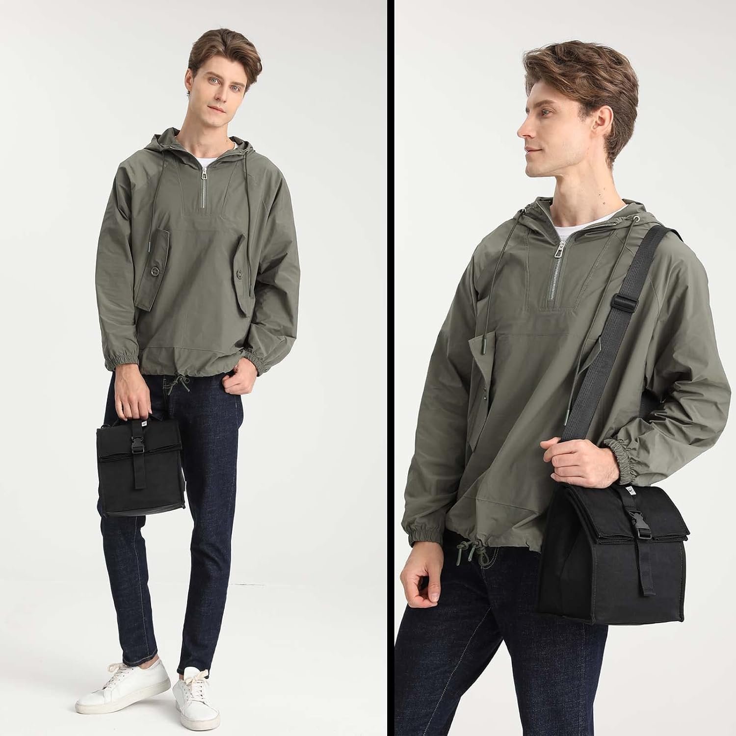 Großhandel Isolierte Rolltop-Lunchtasche OEM für Frauen Männer Erwachsene Jugendliche Hersteller (Schwarz)