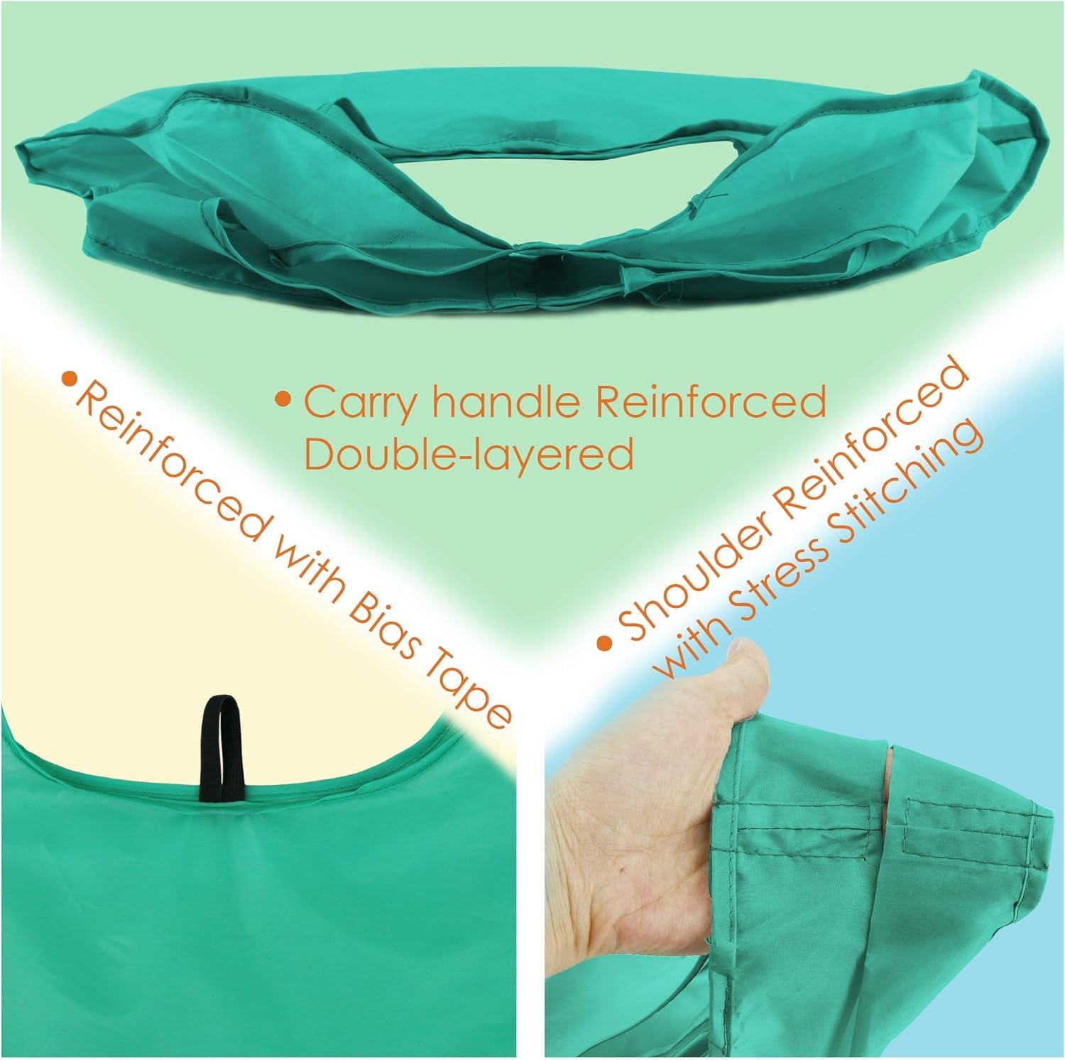 Großhandel extra große faltbare wiederverwendbare Einkaufstaschen 10er Pack 50 LBS bunt maschinenwaschbar mit Reißverschluss-Beutel leichtes Polyester Hersteller OEM