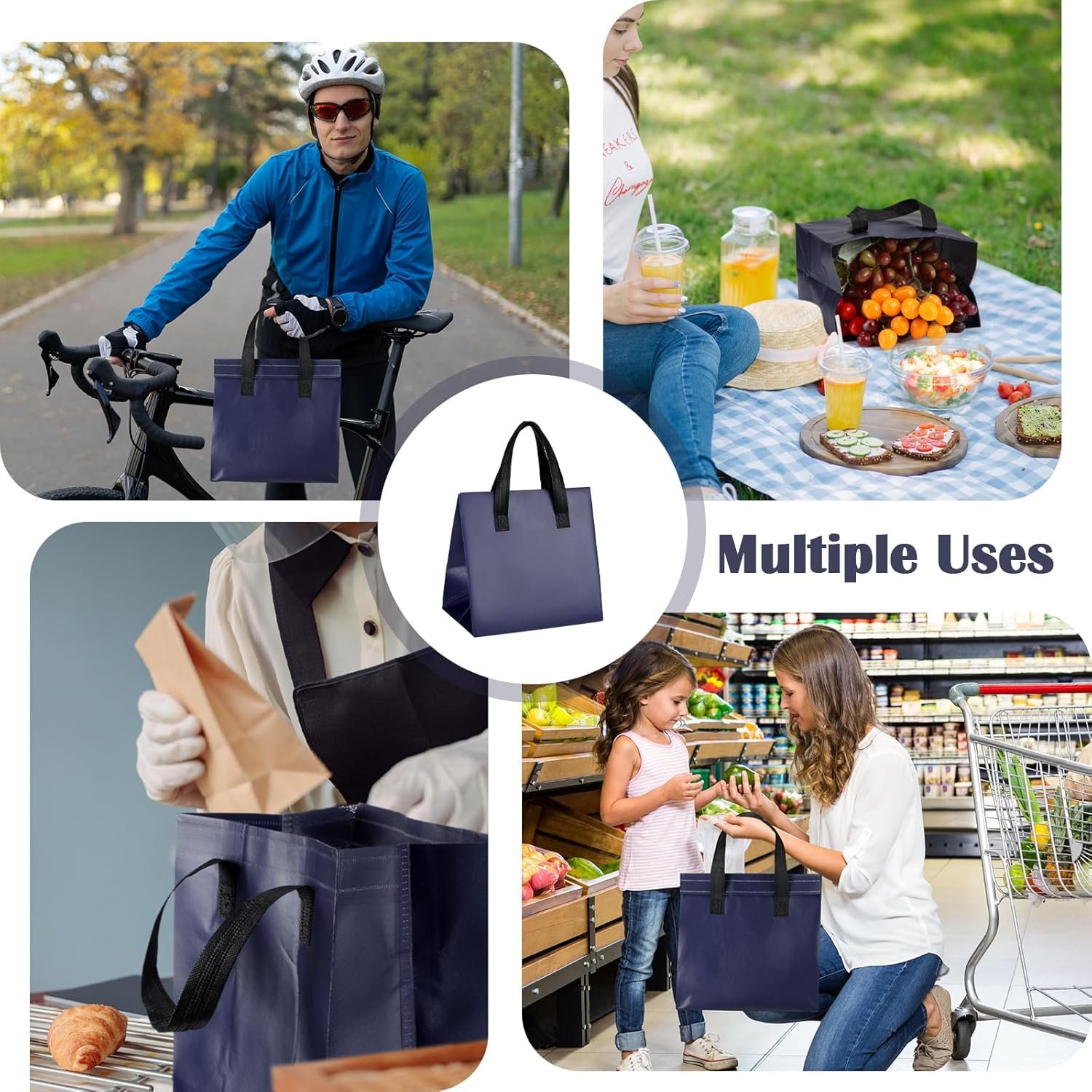 Großhandel 50 St. isolierte Take-Away-Taschen Thermoisolierend für Kaffee Milchtee heiße kalte frische Speisen Meeresfrüchte Catering Restaurant Hersteller OEM (24x24x15 cm, Marineblau) Großhandel 50 St. isolierte Take-Away-Taschen Thermoisolierend für Kaffee Milchtee heiße kalte frische Speisen Meeresfrüchte Catering Restaurant Hersteller OEM (24x24x15 cm, Marineblau)