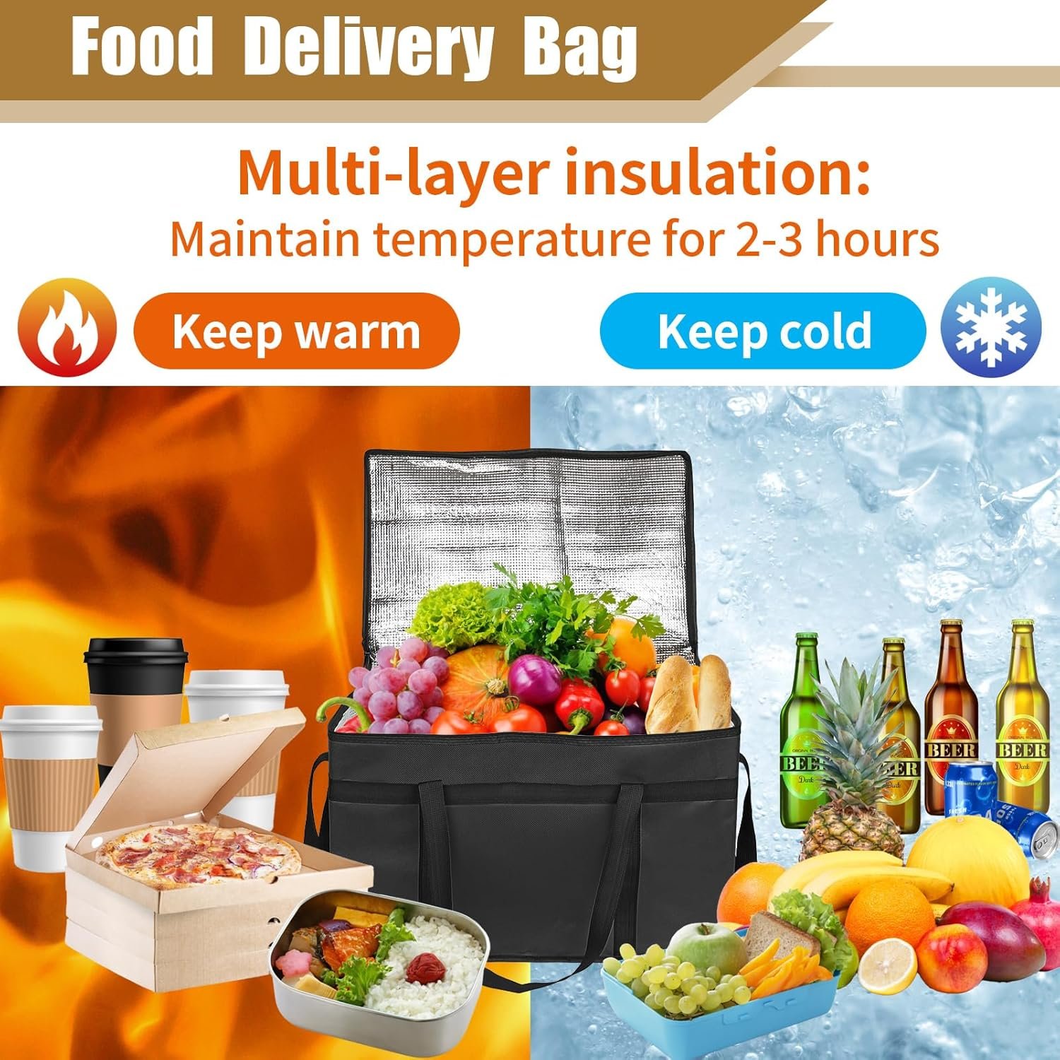 Großhandel XXXL Thermotaschen Pizzalieferung Lebensmittellieferung OEM große Kapazität warmhaltend faltbar schwerlastig Schwarz Hersteller Großhandel XXXL Thermotaschen Pizzalieferung Lebensmittellieferung OEM große Kapazität warmhaltend faltbar schwerlastig Schwarz Hersteller