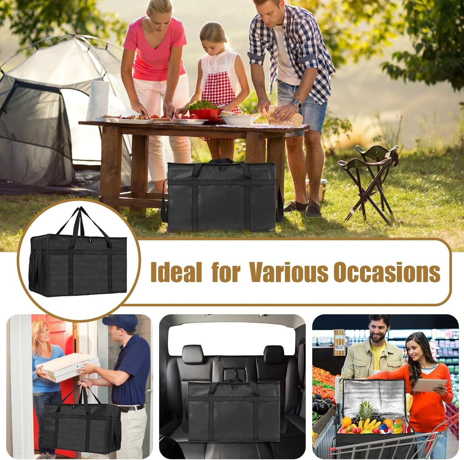 Großhandel XXXL Thermotaschen Pizzalieferung Lebensmittellieferung OEM große Kapazität warmhaltend faltbar schwerlastig Schwarz Hersteller Großhandel XXXL Thermotaschen Pizzalieferung Lebensmittellieferung OEM große Kapazität warmhaltend faltbar schwerlastig Schwarz Hersteller