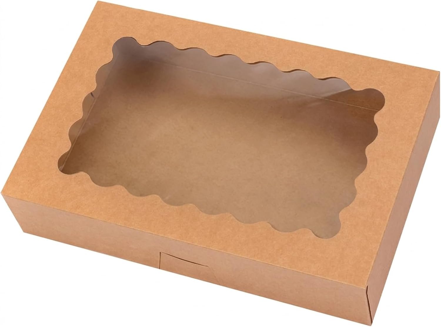 Großhandel Backereiboxen mit Fenster vom Hersteller 24 Stk 12x8x2,5 Zoll Auto-Popup für Muffins Gebäck braun OEM