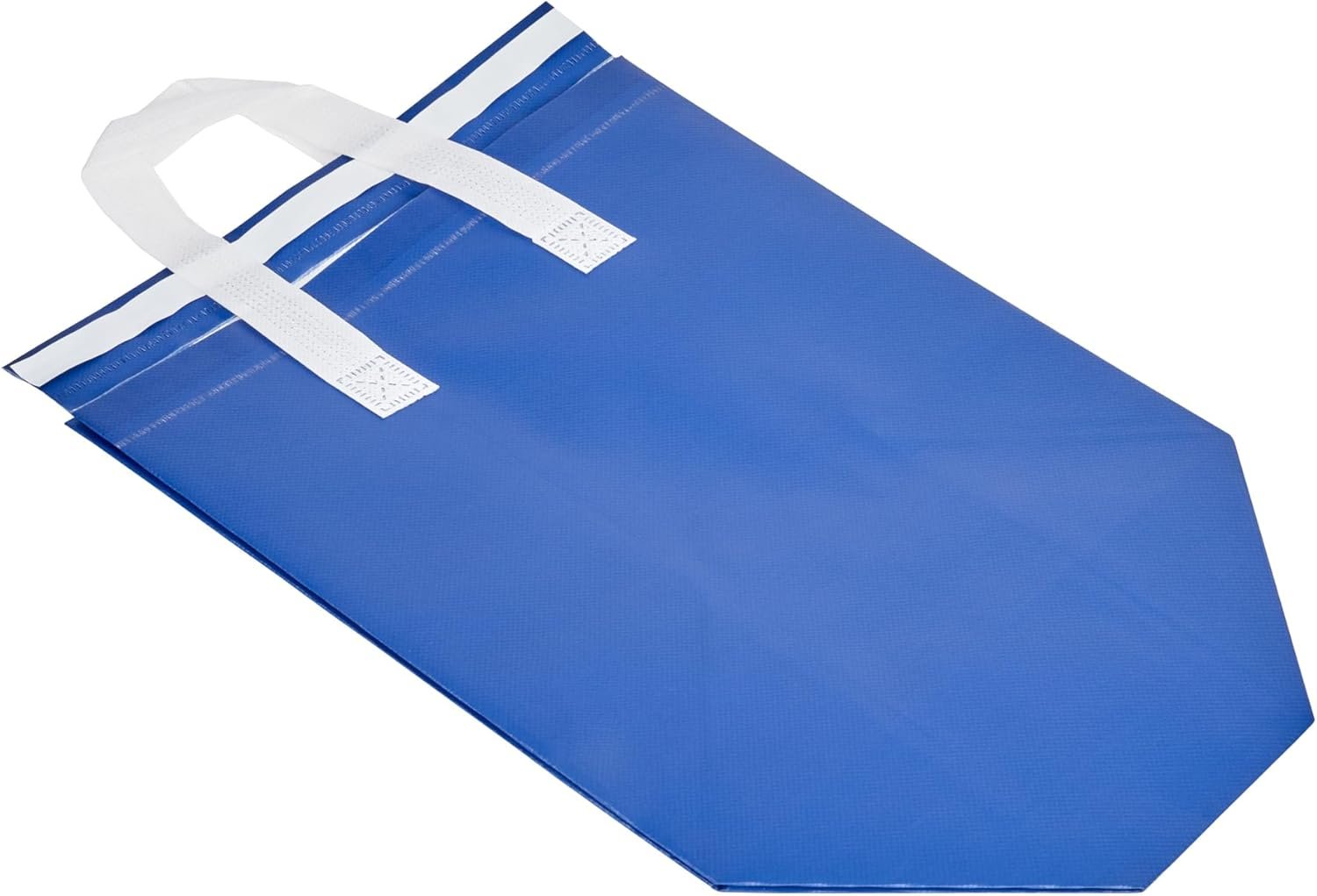 Großhandel Isolierte Liefertaschen 25 Stück 26 x 17 x 28 cm OEM Vliesstoff blau mit stabilen Griffen manipulationssicher faltbar Lieferant