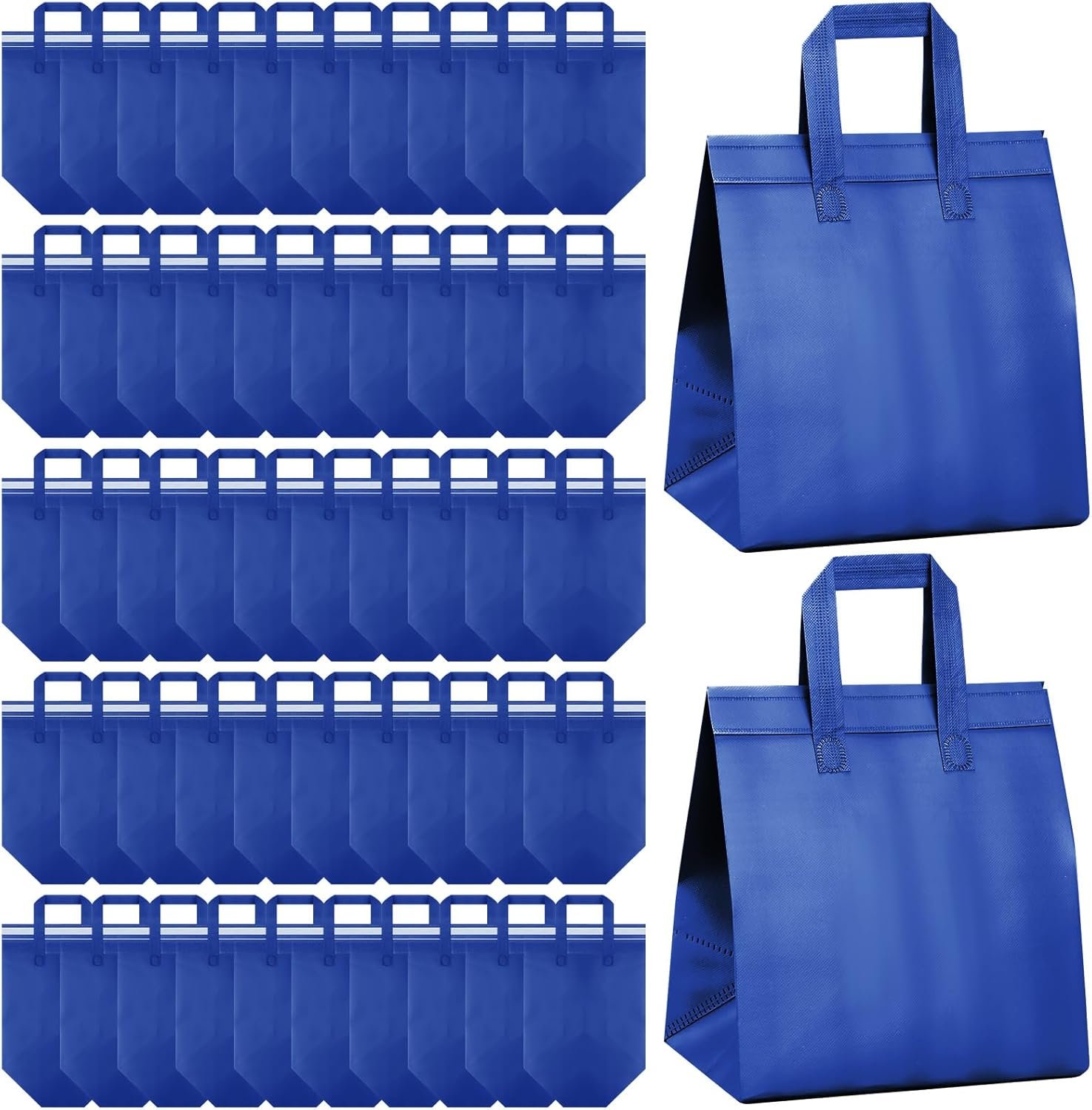 Großhandel isolierte Einweg-Liefertaschen 200 Stk. 26 x 28 x 17 cm blau thermisch isoliert für heiße kalte gefrorene Lebensmittel vom Hersteller OEM